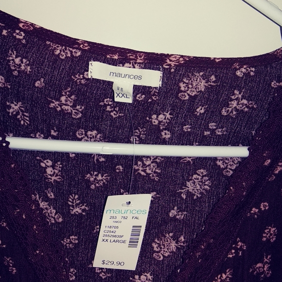 Maurices XXL Brown Blouse NWT - Picture 2 of 3